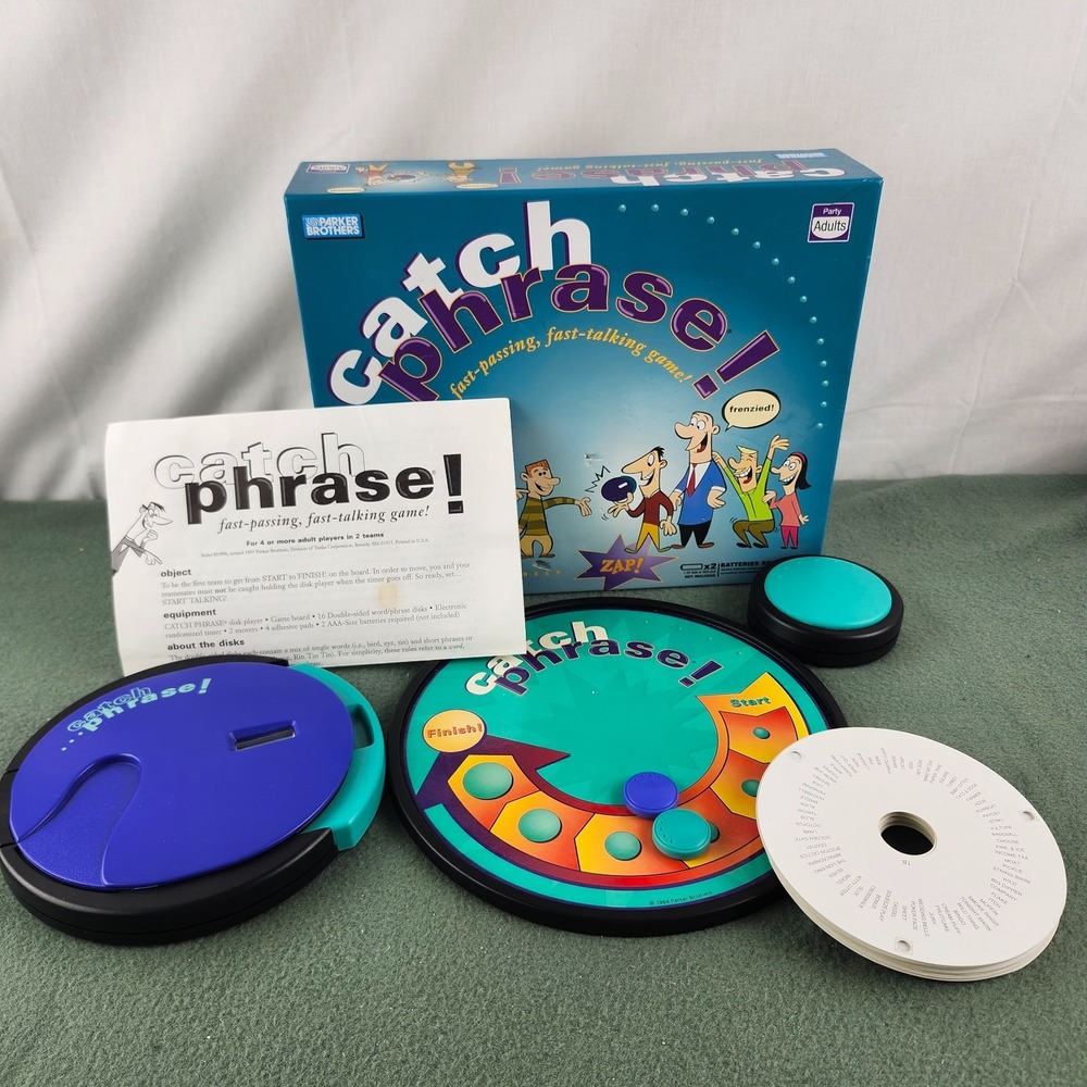 Catch Phrase Board Game 100% COMPLETE Vintage Timer Tested & Works
